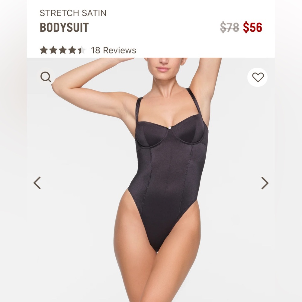 SKIMS Stretch Satin Bodysuit